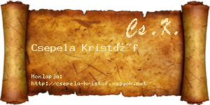 Csepela Kristóf névjegykártya