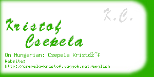 kristof csepela business card